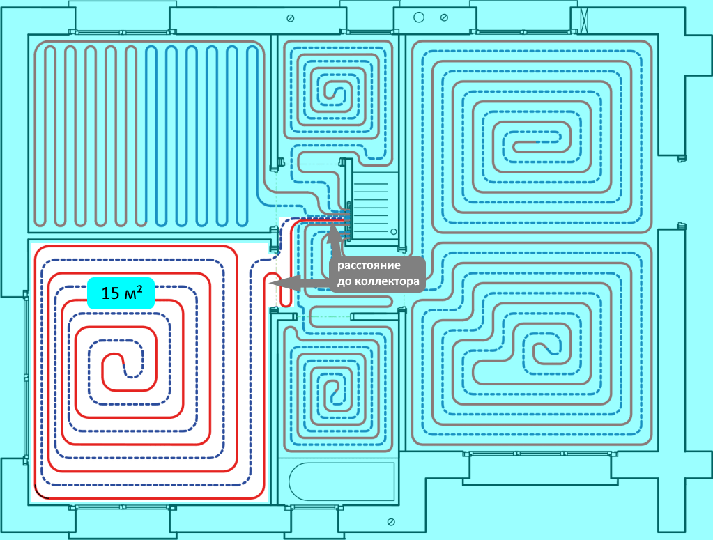 расчет трубы для теплого пола